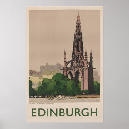 Edinburgh Art Scotland Travel Poster Scottish Prin