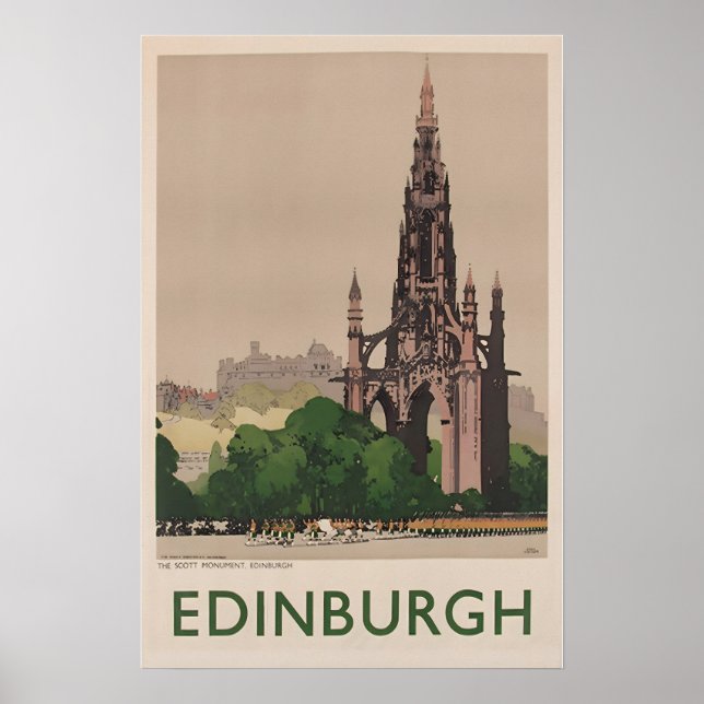 Edinburgh Art Scotland Travel Poster Scottish Prin (Vorne)