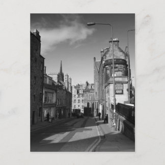 Edinburgh Candlemakers Row Mono Postkarte