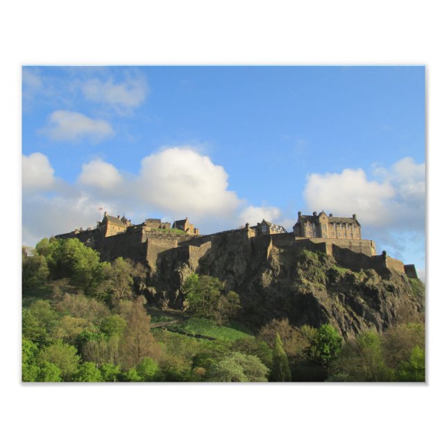 Edinburgh Castle Fotograf Schottland Ausflug Souve Fotodruck (Vorne)