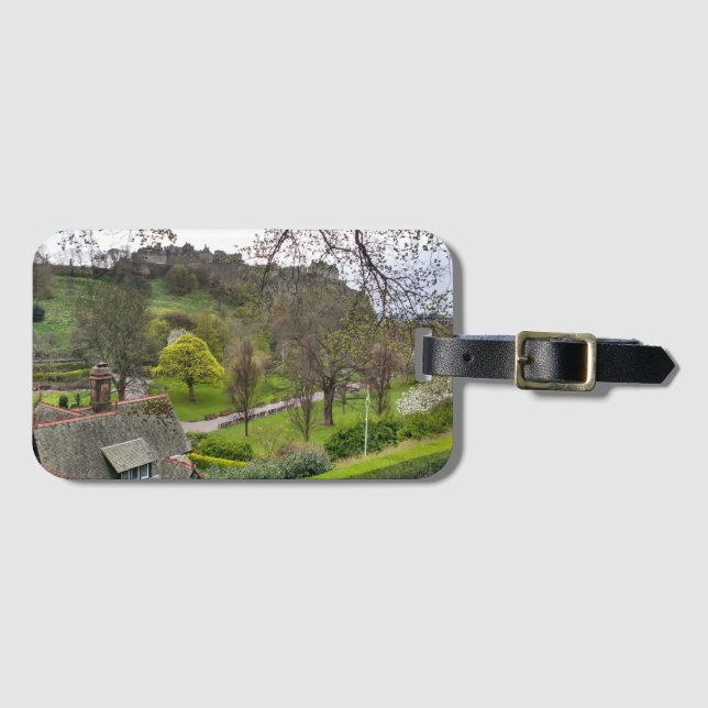 Edinburgh Castle im Frühling Gepäckanhänger (Vorderseite (Horizontal))