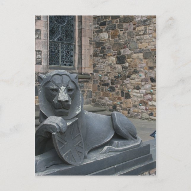Edinburgh Castle Löwe Postkarte (Vorderseite)