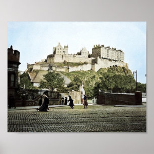 Edinburgh Castle Schottland 1910 Grassmarket Poster