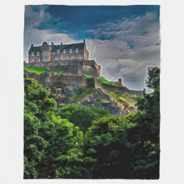 Edinburgh Castle, Schottland Akrylle Art Fleecedecke