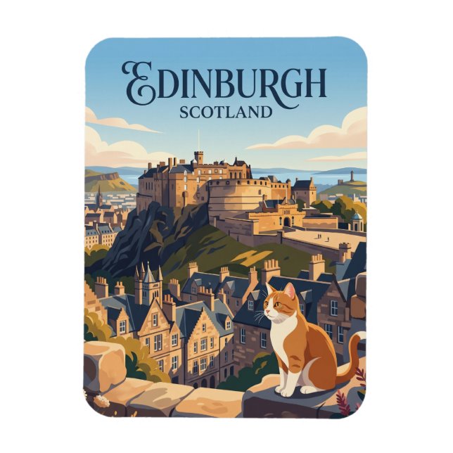 Edinburgh Castle Schottland Magnet (Vertikal)