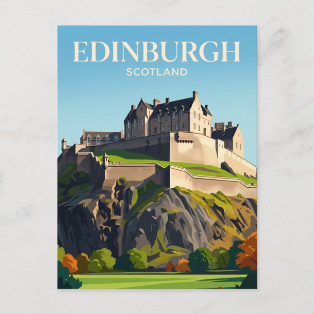 Edinburgh Castle Schottland Postkarte (Vorderseite)