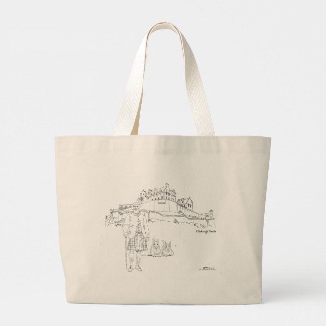 Edinburgh Castle, Schottland Tote Bag Jumbo Stoffbeutel (Rückseite)