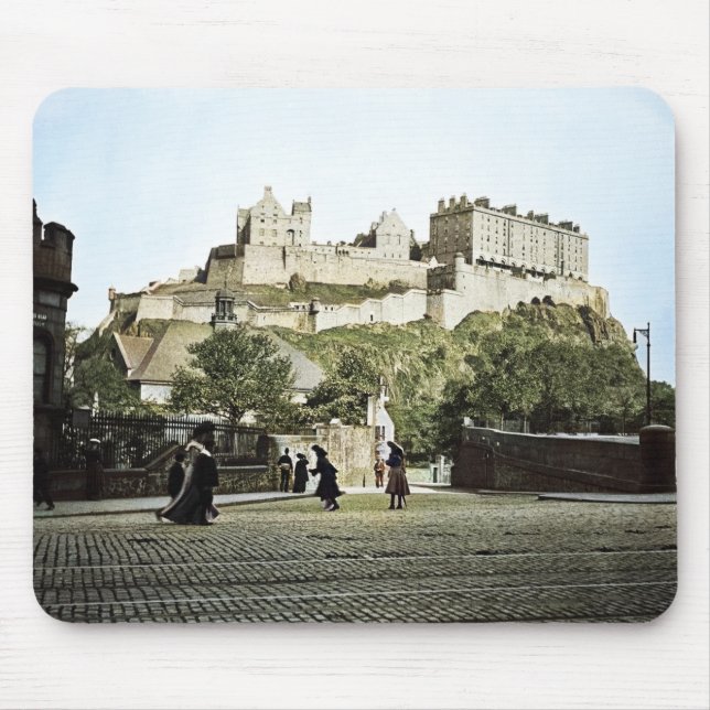 Edinburgh Castle Scotland 1910 Grassmarket Mousepad (Vorne)