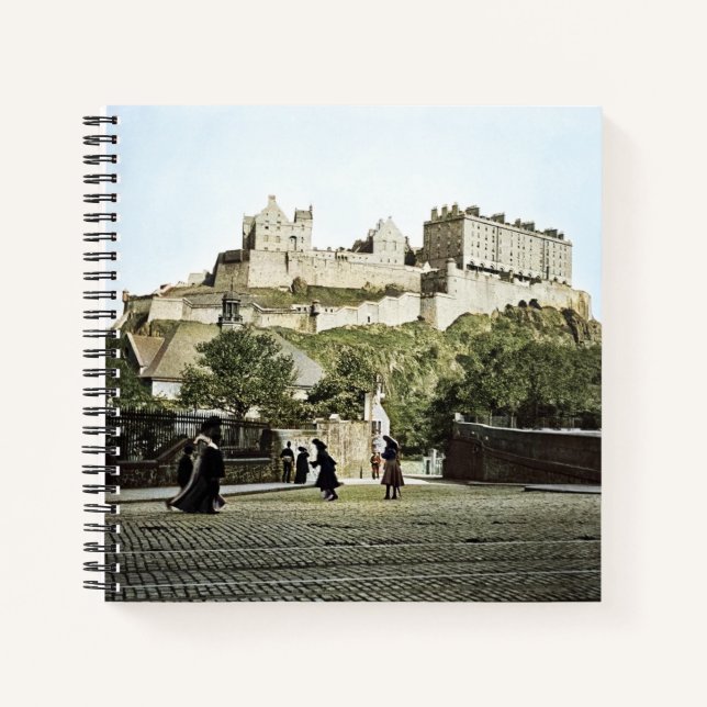 Edinburgh Castle Scotland 1910 Grassmarket Notizbuch (Vorderseite)