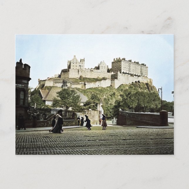 Edinburgh Castle Scotland 1910 Grassmarket Postkarte (Vorderseite)
