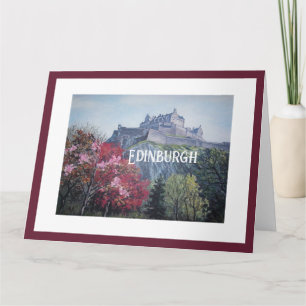 Edinburgh Castle Scotland Gemälde von Pola.B.Alex Karte