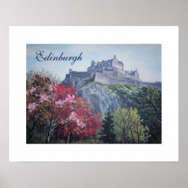 Edinburgh Castle Scotland Gemälde von Pola.B.Alex Poster