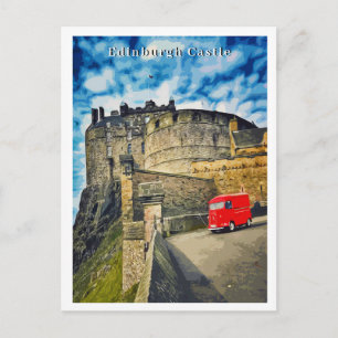 Edinburgh Castle Scotland Retro Style Postkarte