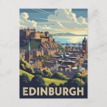 Edinburgh Castle Scotland Vintage Travel
