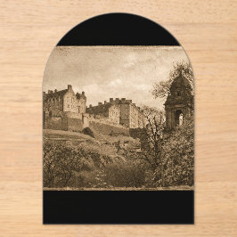 Edinburgh Castle Sepia-Fotografie Acryleinladungen