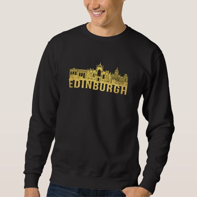 Edinburgh City Cityscape Skyline Funny Gift Idee Sweatshirt (Vorderseite)