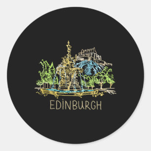 Edinburgh City Scotland UK Runder Aufkleber
