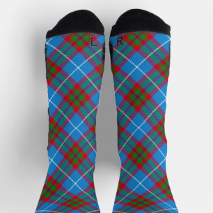 Edinburgh City Tartan Kariert Blau Rot Lila Socken