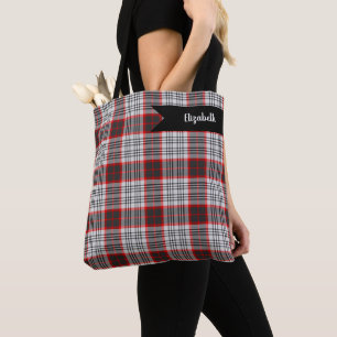 Edinburgh City Tartan Kariert Grau Black Red
