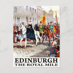 Edinburgh, die Royal Mile, England, Vintage-Reisev Postkarte