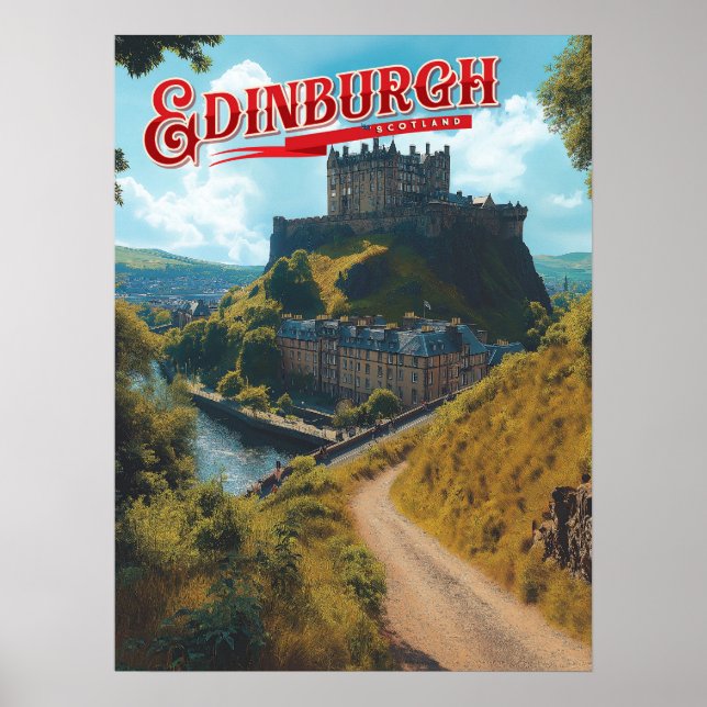 Edinburgh: Ein schottischer Misty Poster (Vorne)