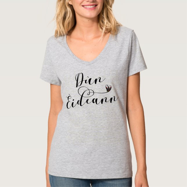 Edinburgh Flaggenherz, T - Shirt Dùn Èideann (Vorderseite)
