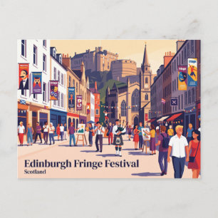 Edinburgh Fringe Festival Schottland Postkarte
