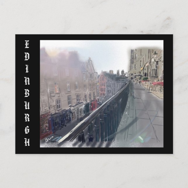Edinburgh, Grasland Postkarte (Vorderseite)