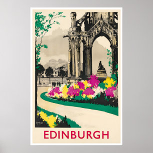 Edinburgh Kunst Schottland Reiseplakat Schottisch Poster