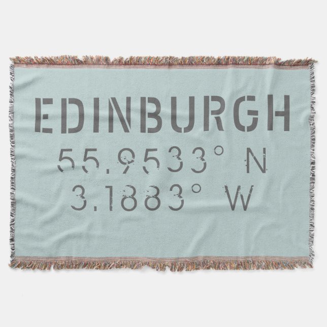 Edinburgh Latitude Longitude Decke (Vorderseite)