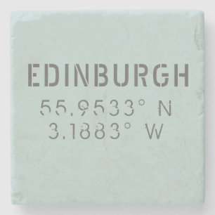 Edinburgh Latitude & Longitude Steinuntersetzer