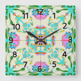 Edinburgh New Town Victorian Quadratische Wanduhr