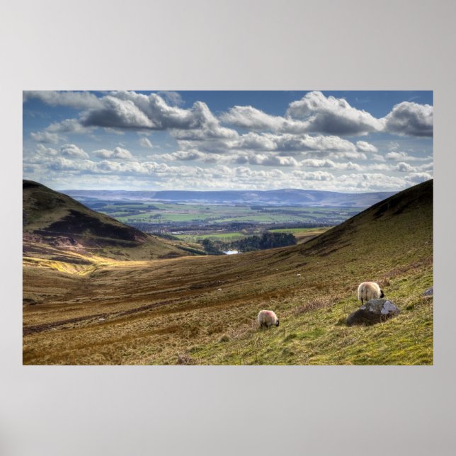 Edinburgh Pentland Hill View Poster (Vorne)