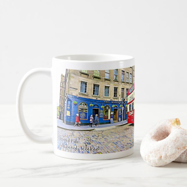 Edinburgh Pub Kaffeetasse (Mit Donut)