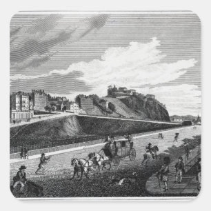 Edinburgh Quadratischer Aufkleber