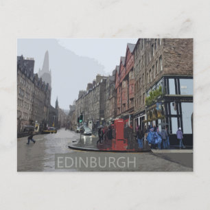 Edinburgh Rainy Day Postkarte
