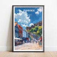 Edinburgh Reiseplakat Royal Mile Edinburgh Druck