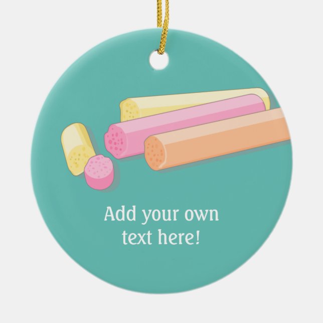 Edinburgh Rock candy - süße schottische Leckerei Keramik Ornament (Vorne)