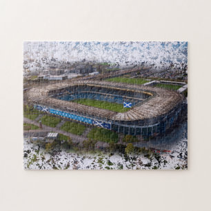 Edinburgh Rugby Stadion mit schottischer Flagge Puzzle
