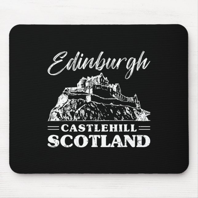 Edinburgh Schloss Schottland Schottisch Europa Url Mousepad (Vorne)