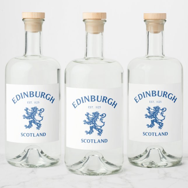 EDINBURGH Schottland Alkoholflaschenetikett (Flaschen)