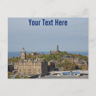 Edinburgh, Schottland, anpassbare Postkarte
