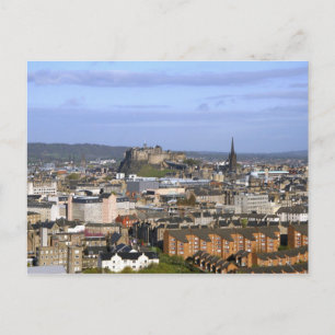 Edinburgh, Schottland. Die Aussicht auf die zentra Postkarte