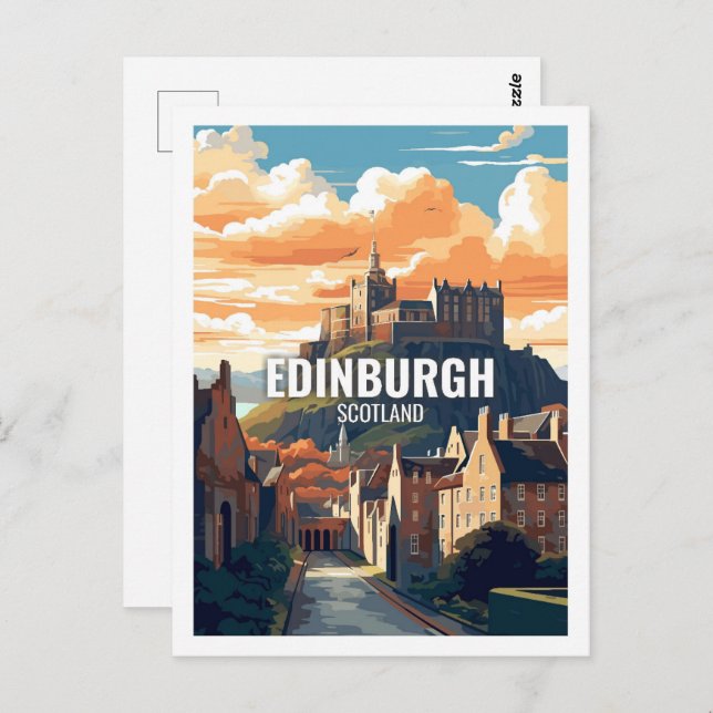 Edinburgh Schottland Famous Travel Places Postkarte (Vorne/Hinten)