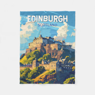 Edinburgh Schottland Reise Kunst Vintage Fleecedecke