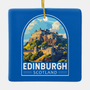 Edinburgh Schottland Reise Kunst Vintage Keramikornament