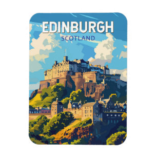Edinburgh Schottland Reise Kunst Vintage Magnet