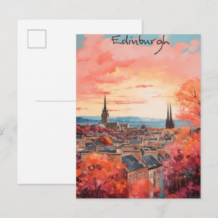Edinburgh Schottland Reise Stadt Malerei Ästhetik Postkarte