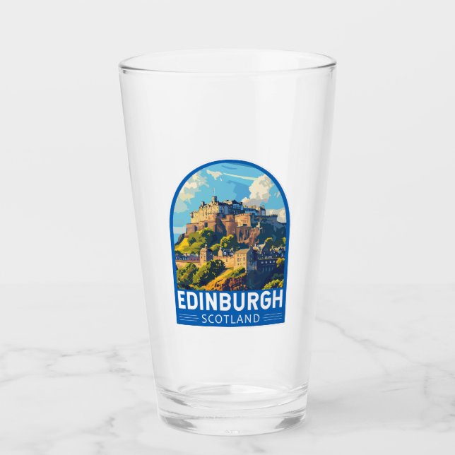 Edinburgh Schottland Reisen Art Vintag Glas (Vorderseite)