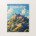 Edinburgh Schottland Reisen Art Vintag Puzzle<br><div class="desc">Edinburgh Retrovektor-Reisedesign. Edinburgh ist Schottlands kompakte,  hügelige Hauptstadt. Es verfügt über eine mittelalterliche Altstadt und eine elegante georgianische Neustadt mit Gärten und neoklassizistischen Gebäude.</div>